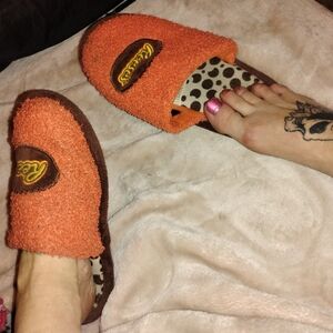 Reese's Orange and Brown Slippers
